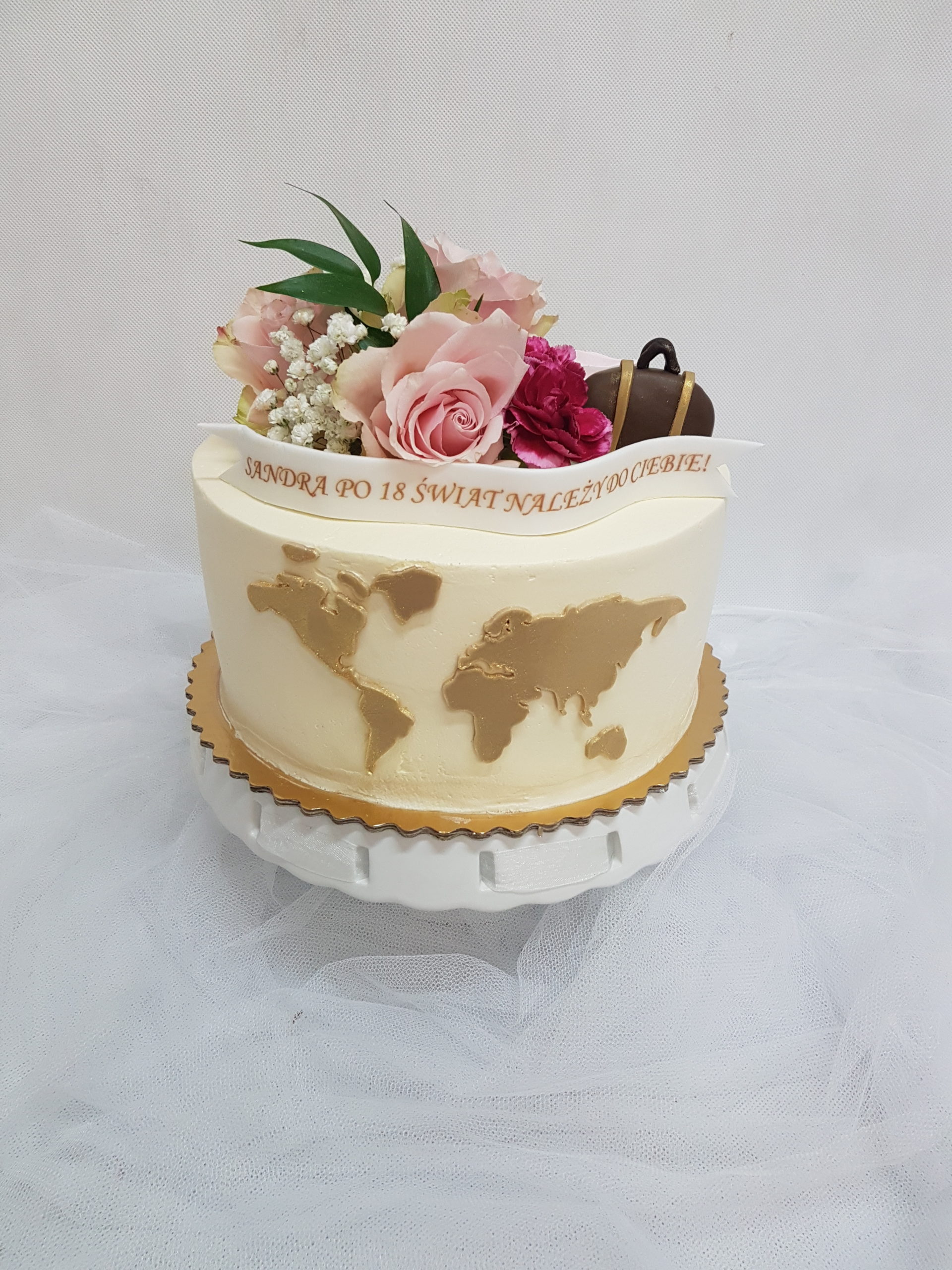 tort dla podróżnika tort mapa świata tort urodzinowy gdańsk